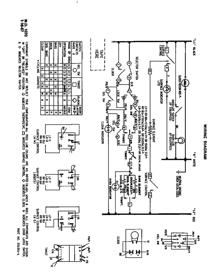 Wiring Diagram Diagram and Parts List for F9027*0  Roper Range