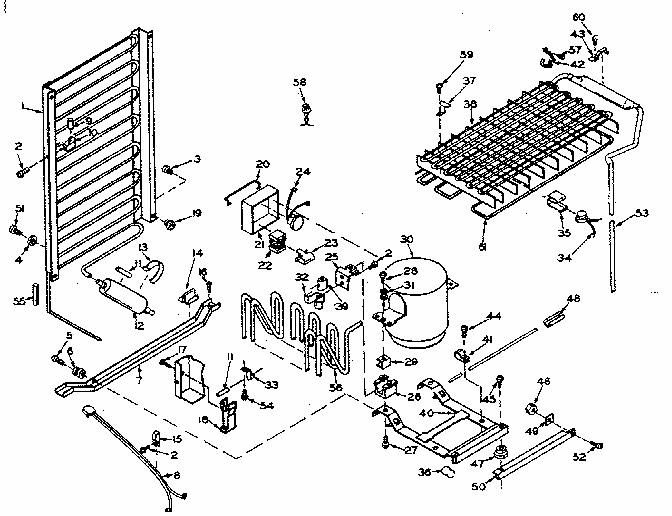 Unit Parts Diagram and Parts List for 106W12D  Kenmore Refrigerator