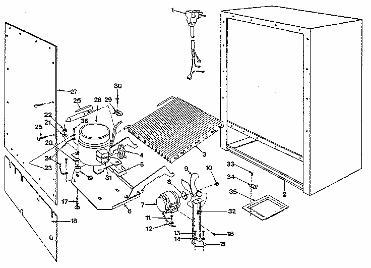 Unit Parts Diagram and Parts List for 61AR  Whirlpool Refrigerator