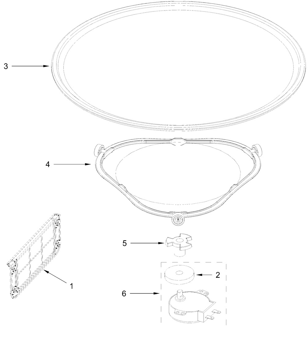 Turntable Parts Diagram and Parts List for WMMS3130RZ01  Whirlpool Microwave