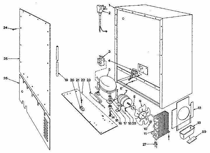 Unit Parts Diagram and Parts List for 61AR  Whirlpool Refrigerator