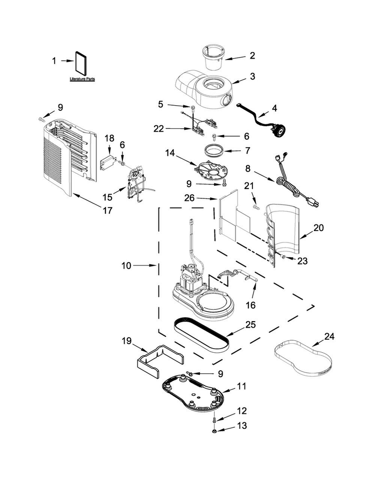 Unit Parts Diagram and Parts List for KSB5060QSR0  KitchenAid Blender