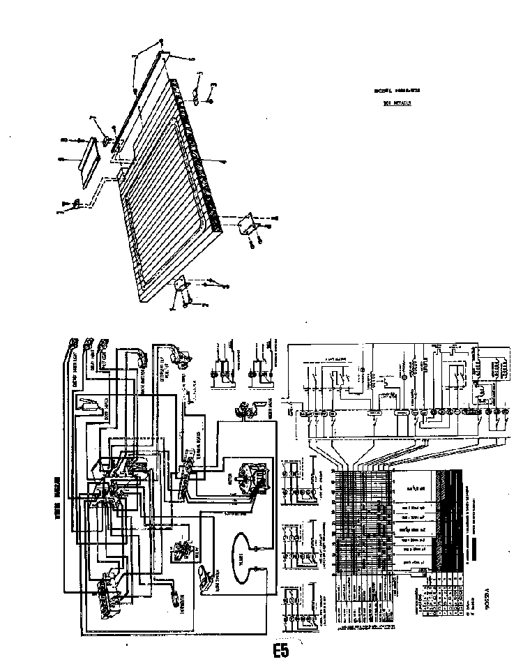 Top Details Model 8596-w30 Diagram and Parts List for 8586H30  Roper Dishwasher