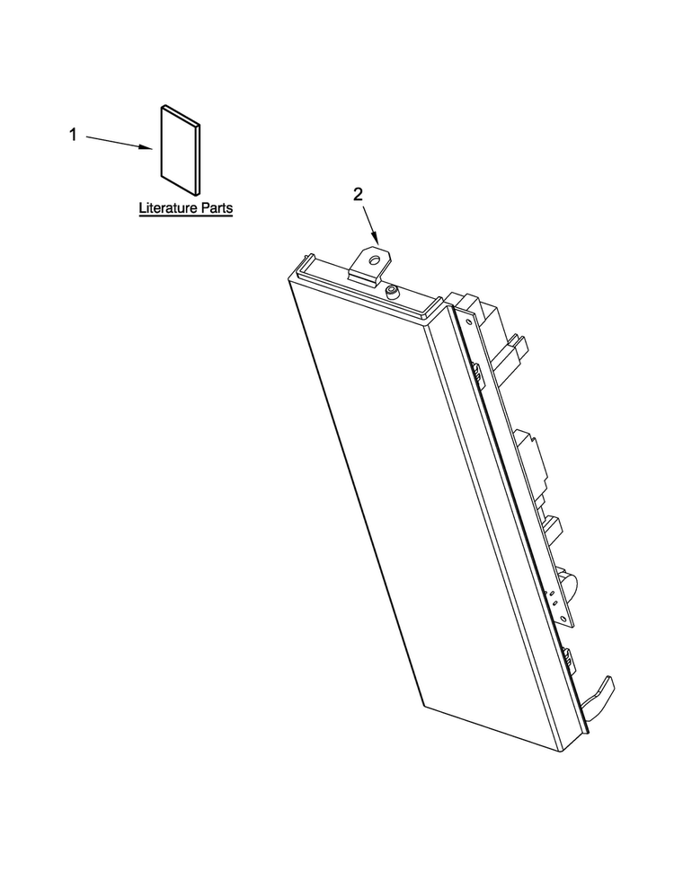 Control Panel Parts Diagram and Parts List for WMH73521CB0  Whirlpool Microwave