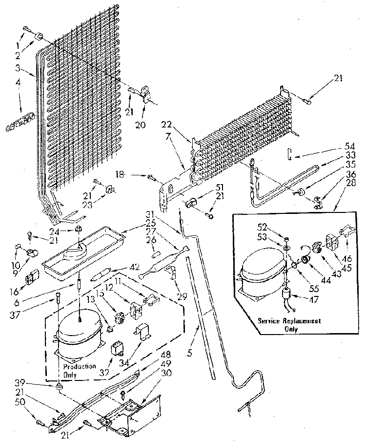 Unit Diagram and Parts List for ET14JKXSN03  Whirlpool Refrigerator