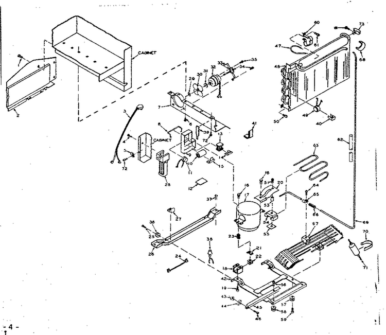 Unit Parts Diagram and Parts List for 106W14G  Kenmore Refrigerator