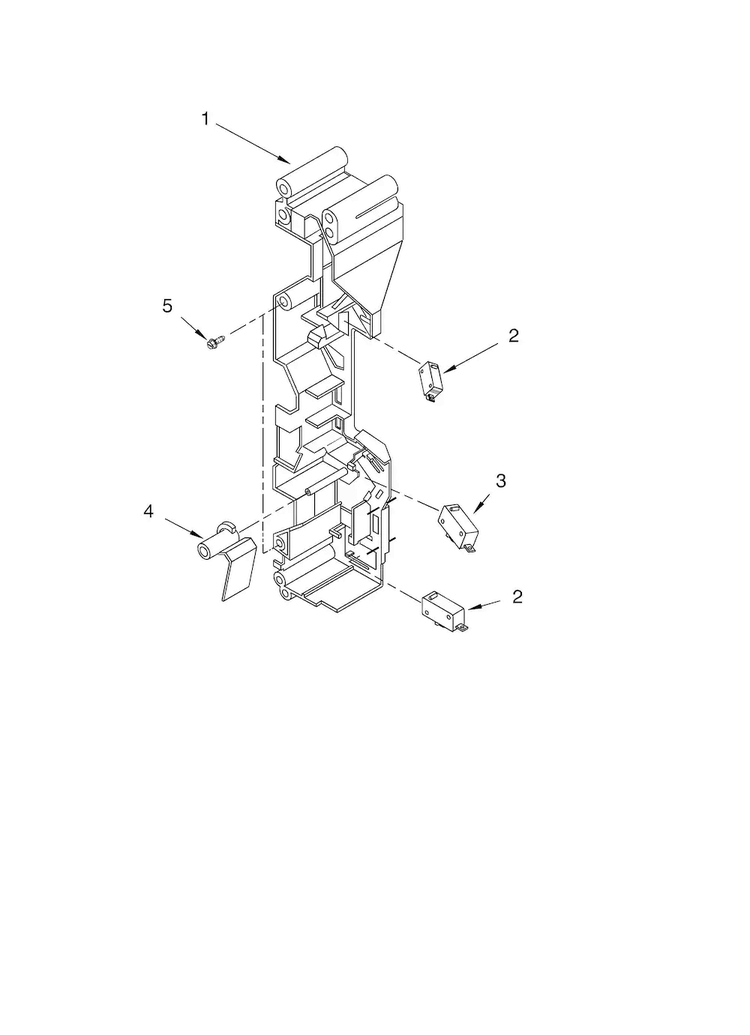Latch Board Diagram and Parts List for MH6150XHB1  Whirlpool Microwave