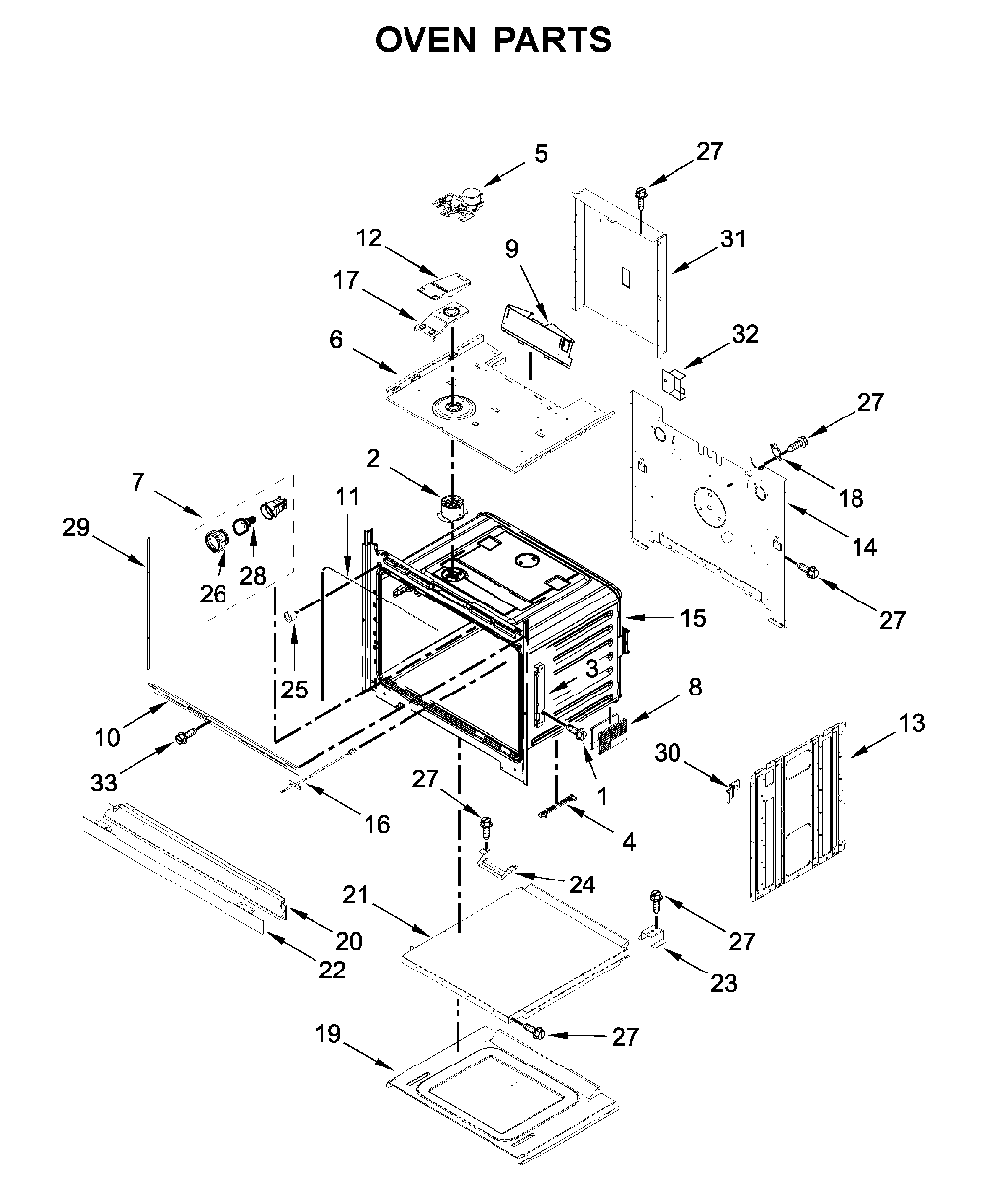 Oven parts Diagram and Parts List for WOS51EC0HW02  Whirlpool Wall Oven
