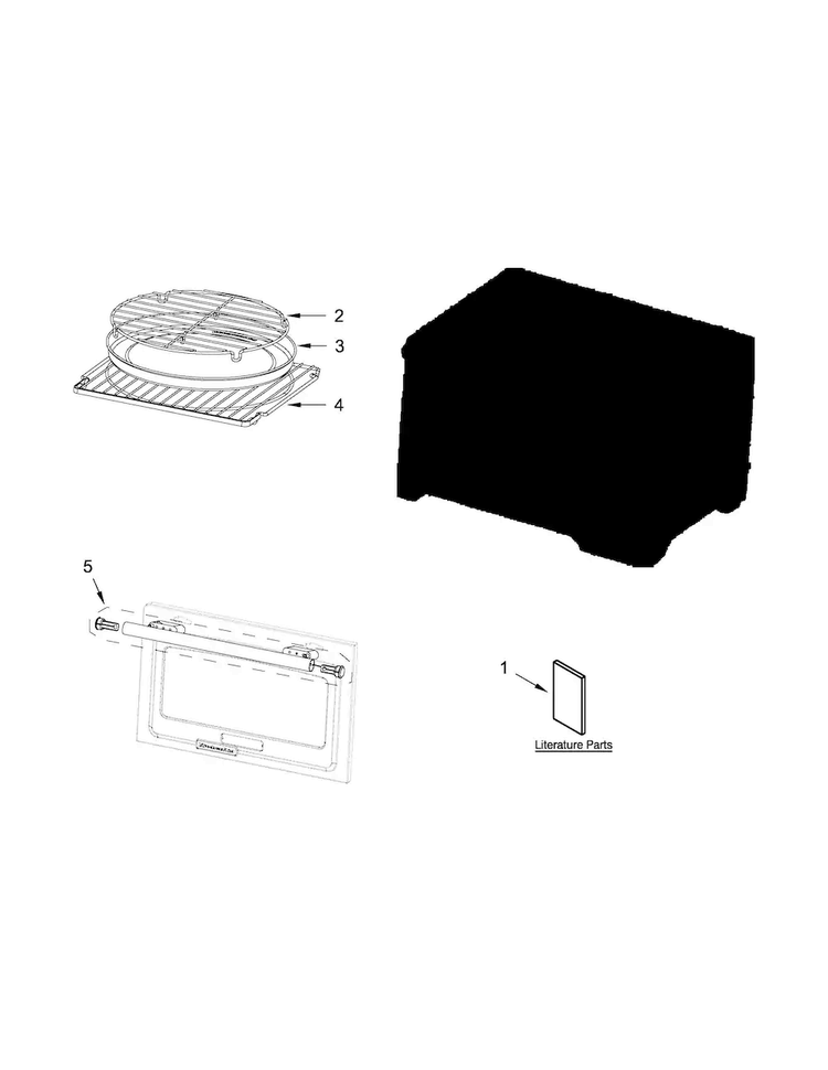 Unit Parts Diagram and Parts List for KCO274SS0  KitchenAid Toaster Oven