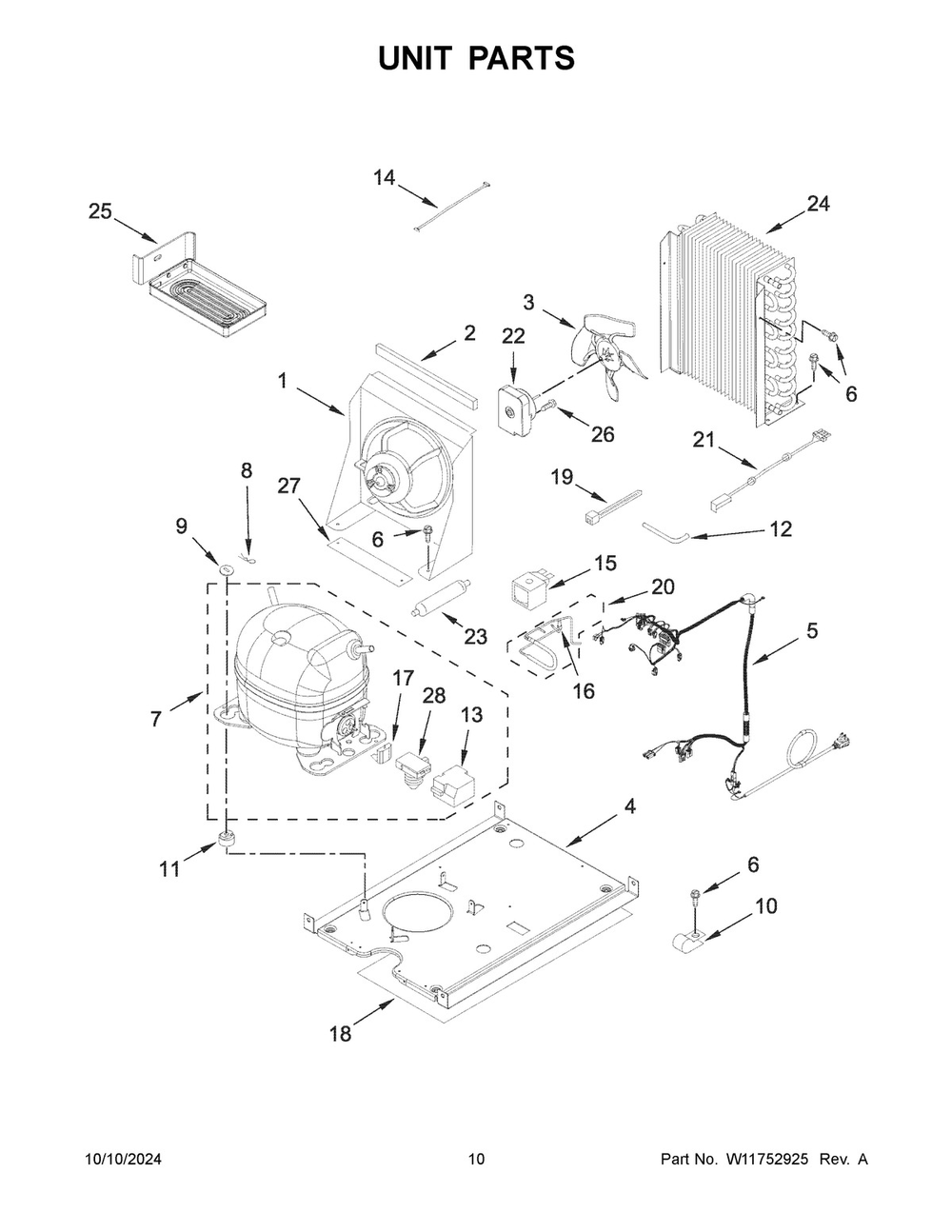 06 - Unit Parts Diagram and Parts List for JUIFN15HX02  Whirlpool Ice Maker