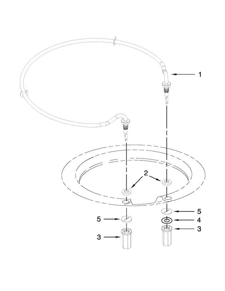 Heater Parts Diagram and Parts List for KUDE20IXSSA  KitchenAid Dishwasher