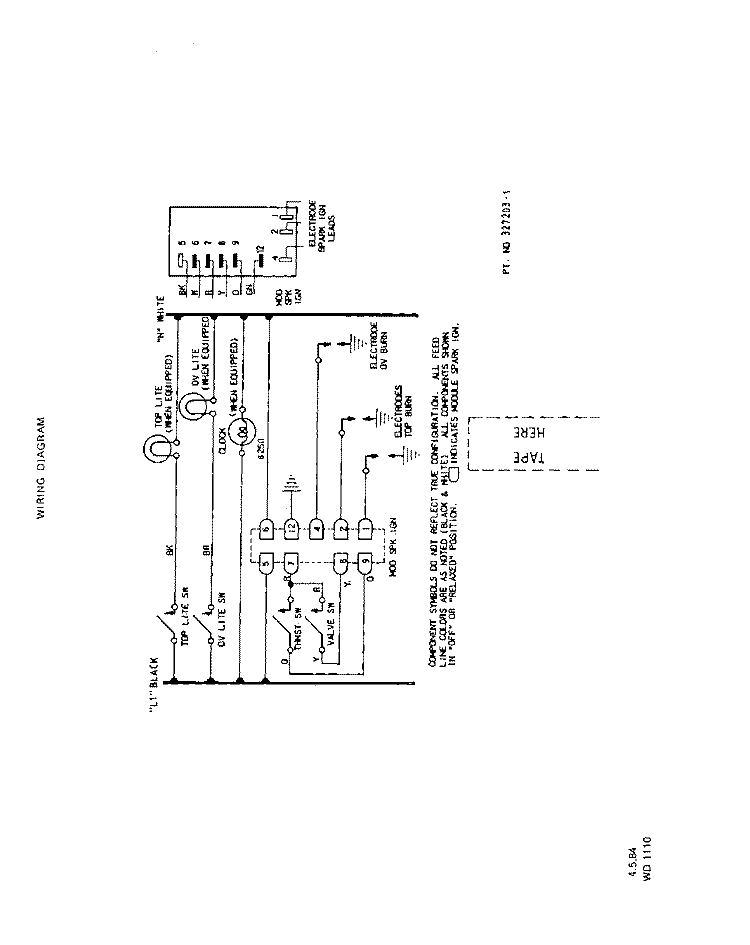 SECTION Diagram and Parts List for 1446W0A  Roper Range