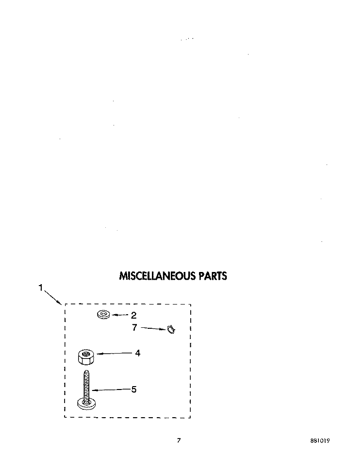 MISCELLANEOUS Diagram and Parts List for LLR8245AG0  Whirlpool Washer