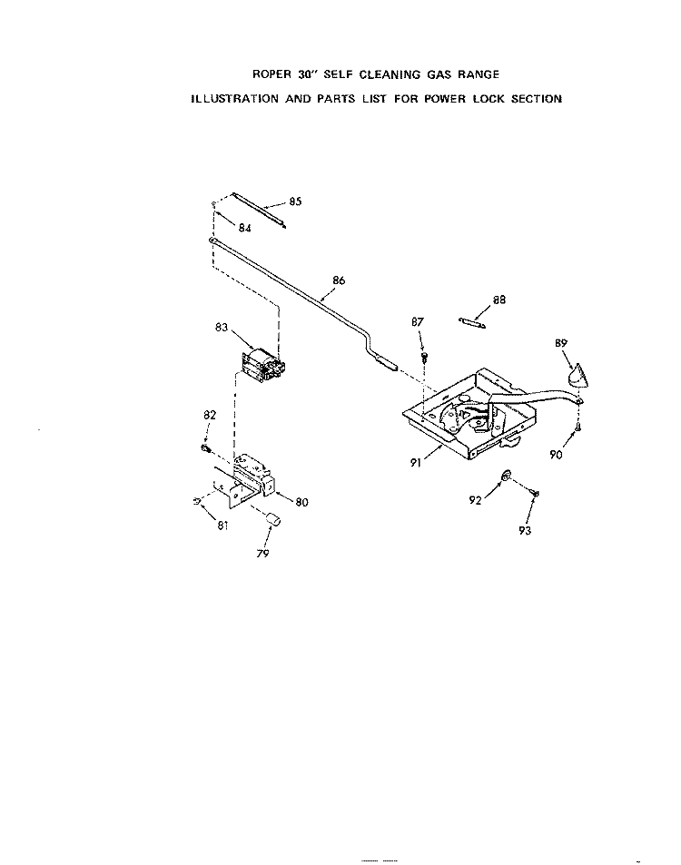 BURNER Diagram and Parts List for 1393W1A  Roper Range