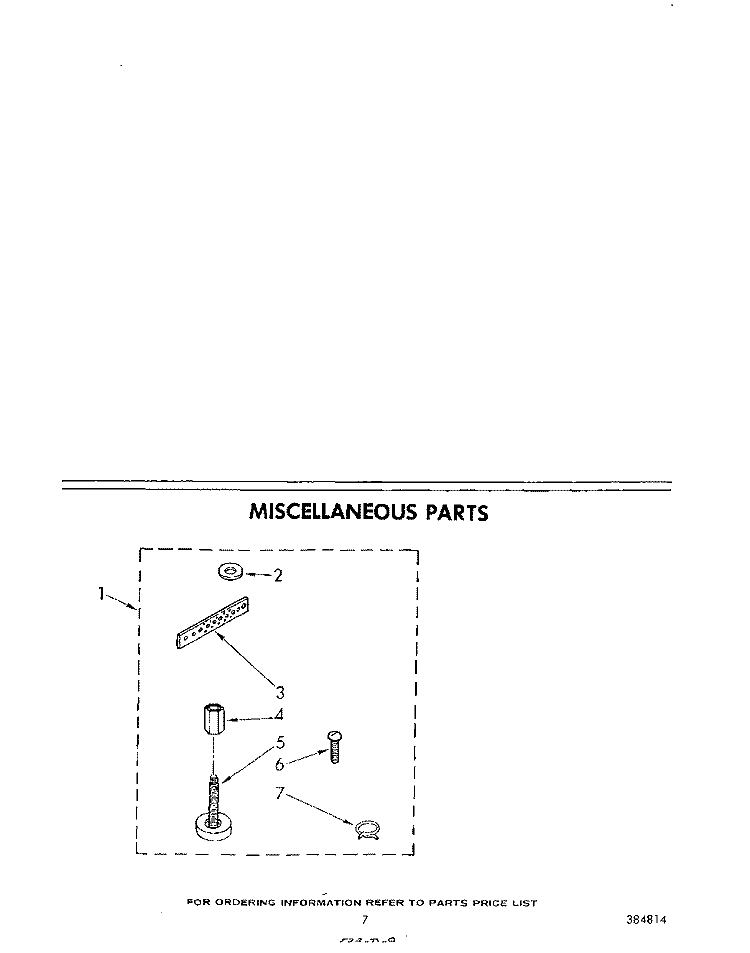 MISCELLANEOUS Diagram and Parts List for LA7400XMW0  Whirlpool Washer