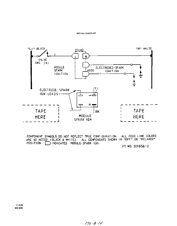 SECTION Diagram and Parts List for 1176W0A  Roper Cooktop