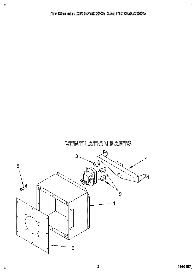 SECTION Diagram and Parts List for KIRD802XSS0  KitchenAid Range Hood