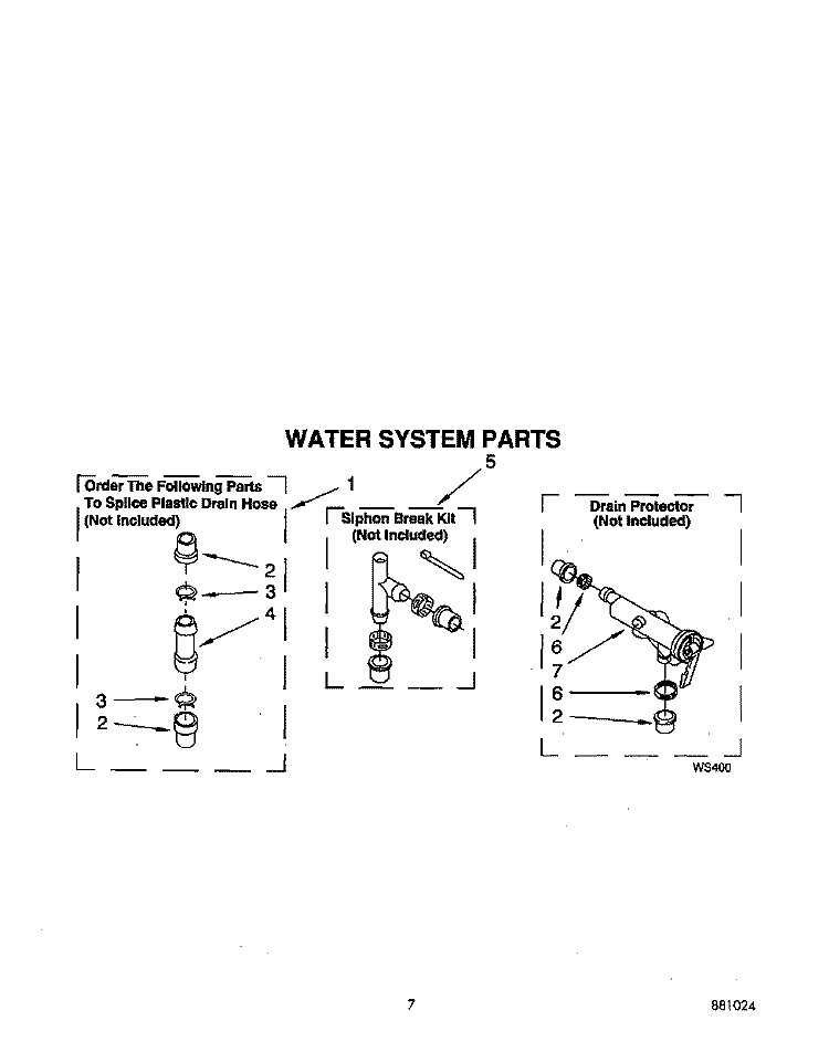 WATER SYSTEM Diagram and Parts List for LSR6244AN0  Whirlpool Washer
