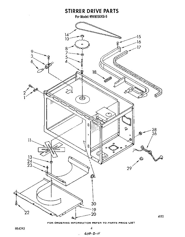 SECTION Diagram and Parts List for MW8550XS5  Whirlpool Microwave