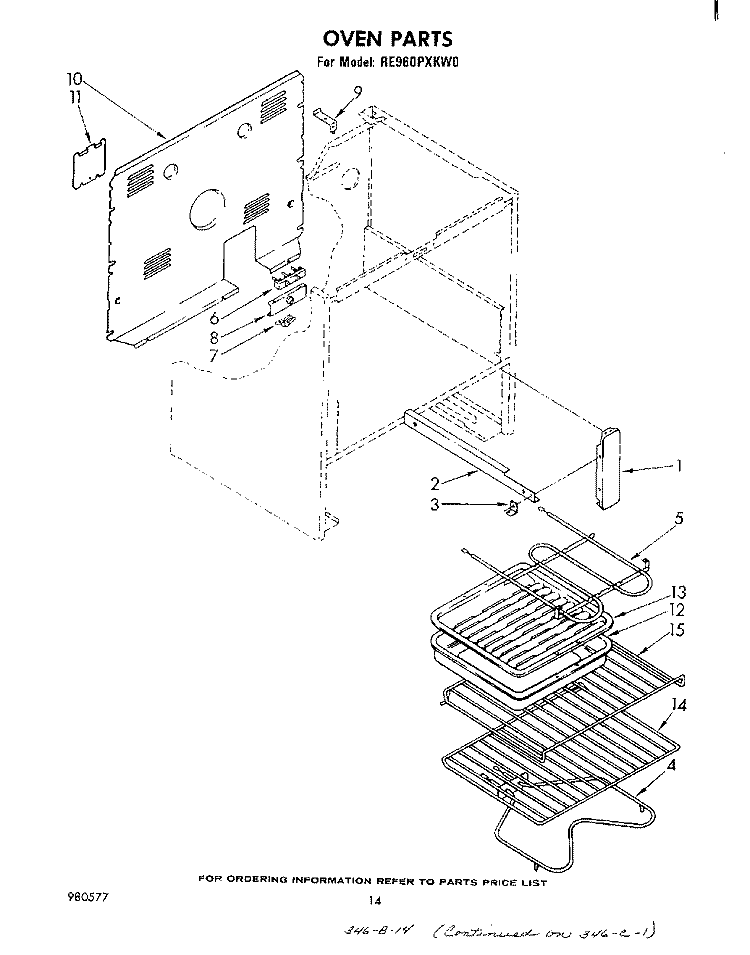 OVEN (CONTINUED) , LITERATURE AND OPTIONAL Diagram and Parts List for RE960PXKW0  Whirlpool Range