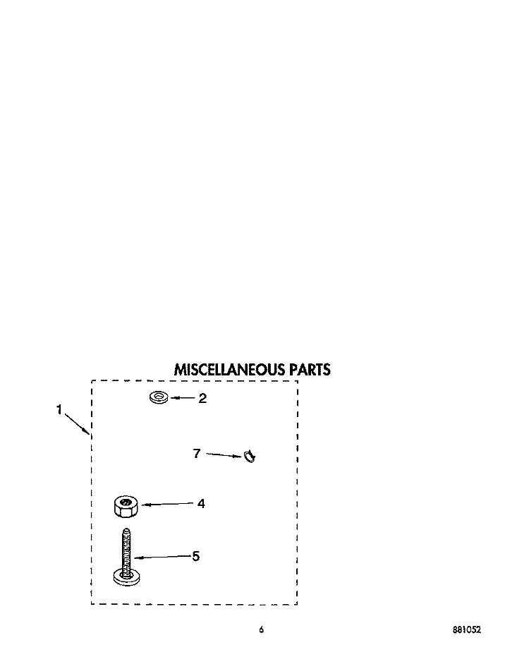 MISCELLANEOUS Diagram and Parts List for LLV6144BN0  Whirlpool Washer