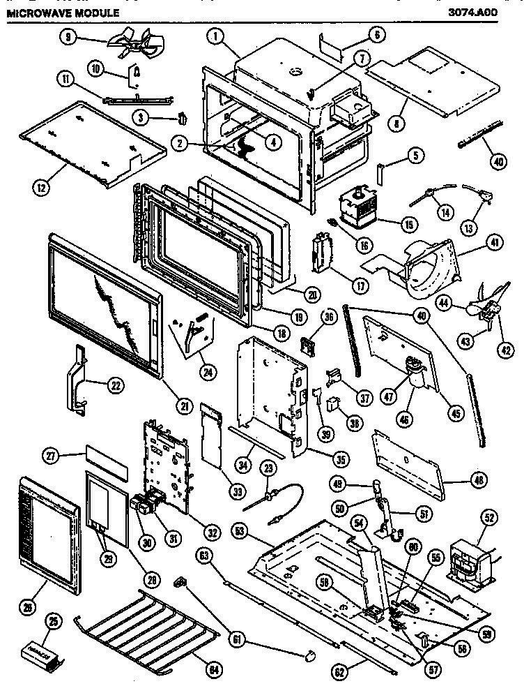 05 - Page 1 Diagram and Parts List for 3074A00  Whirlpool Range