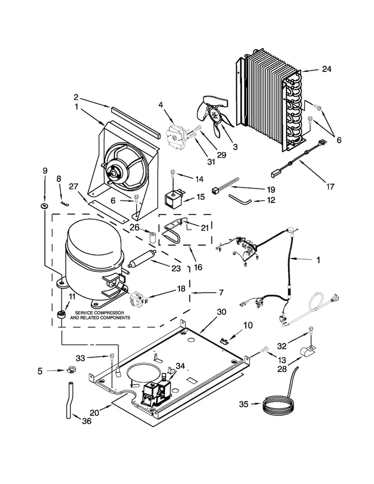 Unit Parts Diagram and Parts List for 10689583707  Kenmore Ice Maker