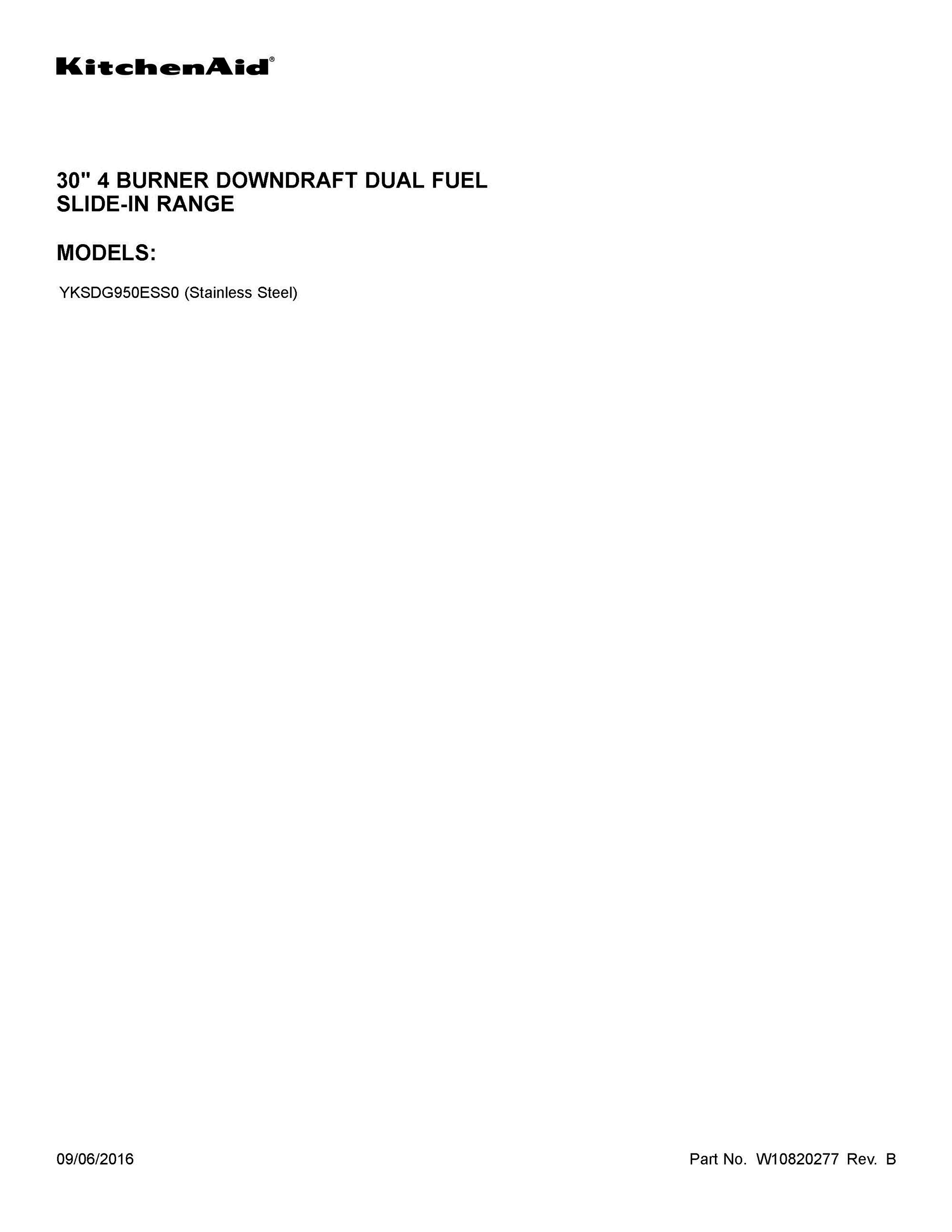 01 - COVER SHEET Diagram and Parts List for YKSDG950ESS0  Whirlpool Range