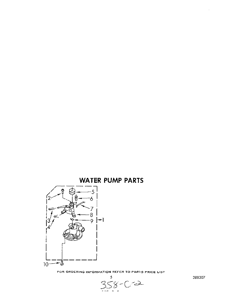WATER PUMP Diagram and Parts List for LA7680XPW2  Whirlpool Washer