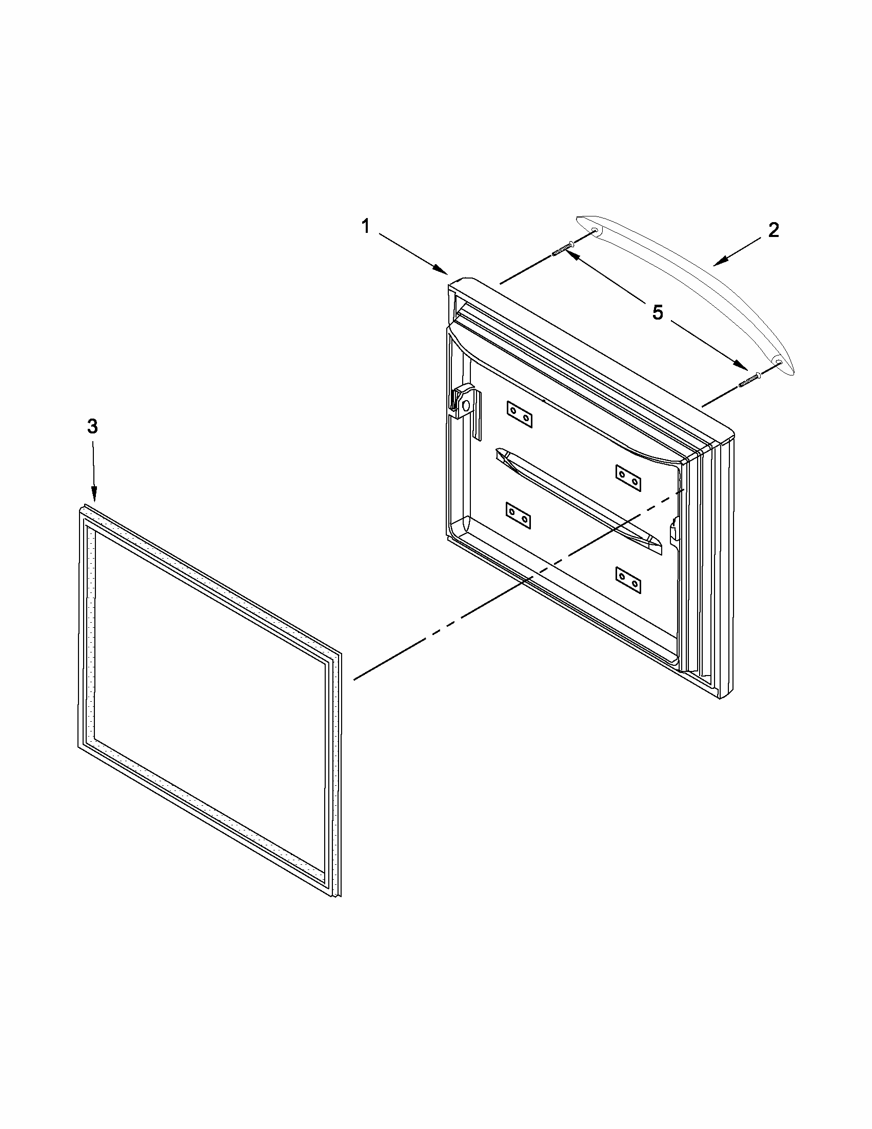 Freezer Door Diagram and Parts List for 59679323016  Kenmore Refrigerator