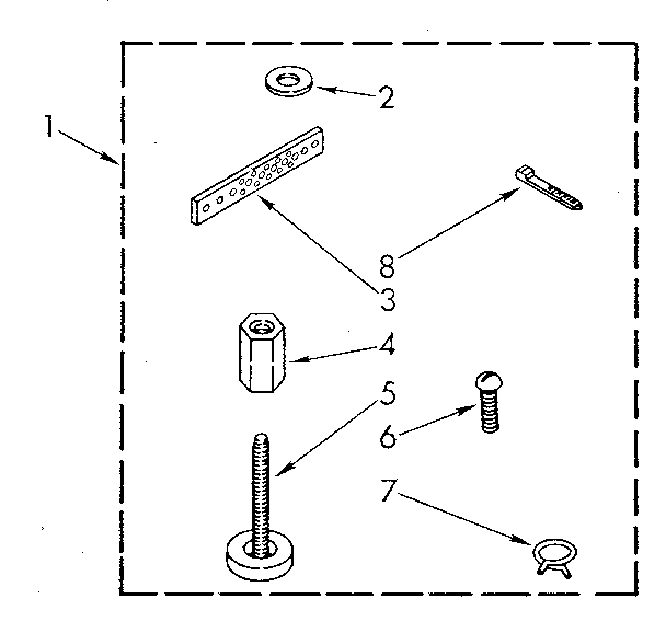 Miscellaneous Diagram and Parts List for LA5580XSG1  Whirlpool Washer