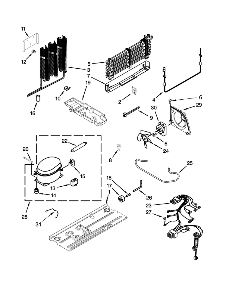 Unit Parts Diagram and Parts List for WRT351SFTF00  Whirlpool Refrigerator