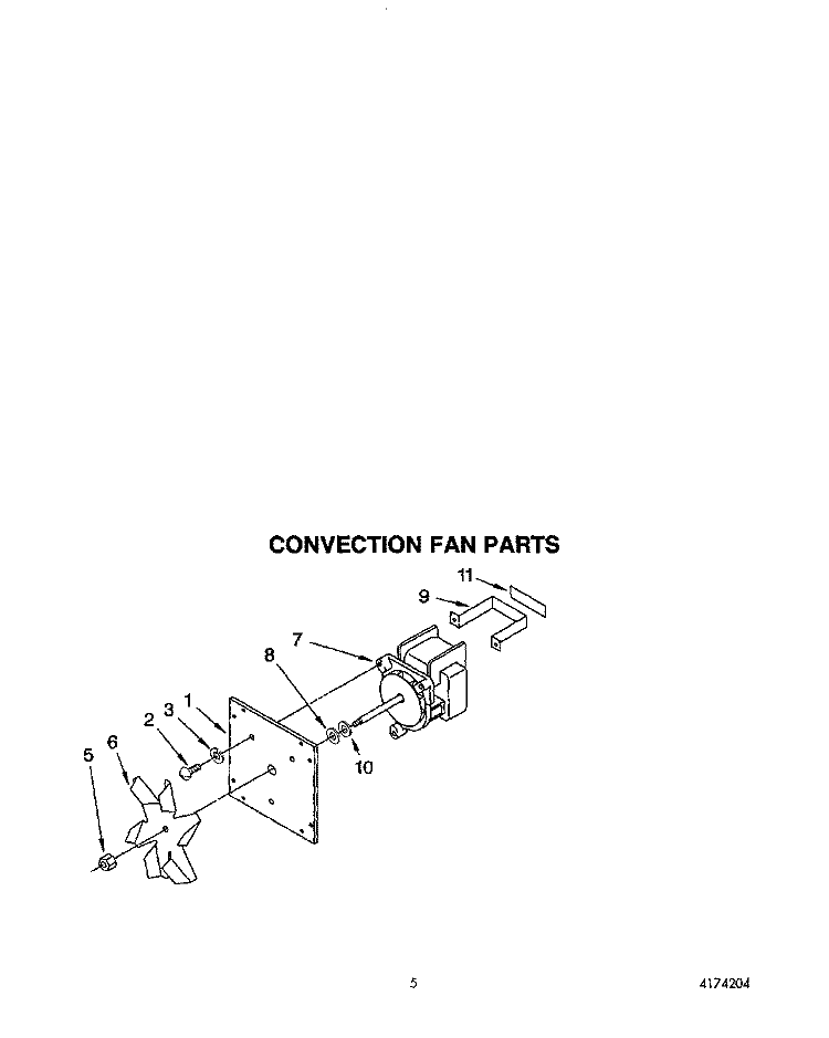 CONVECTION FAN Diagram and Parts List for KEBS277XBL3  KitchenAid Wall Oven