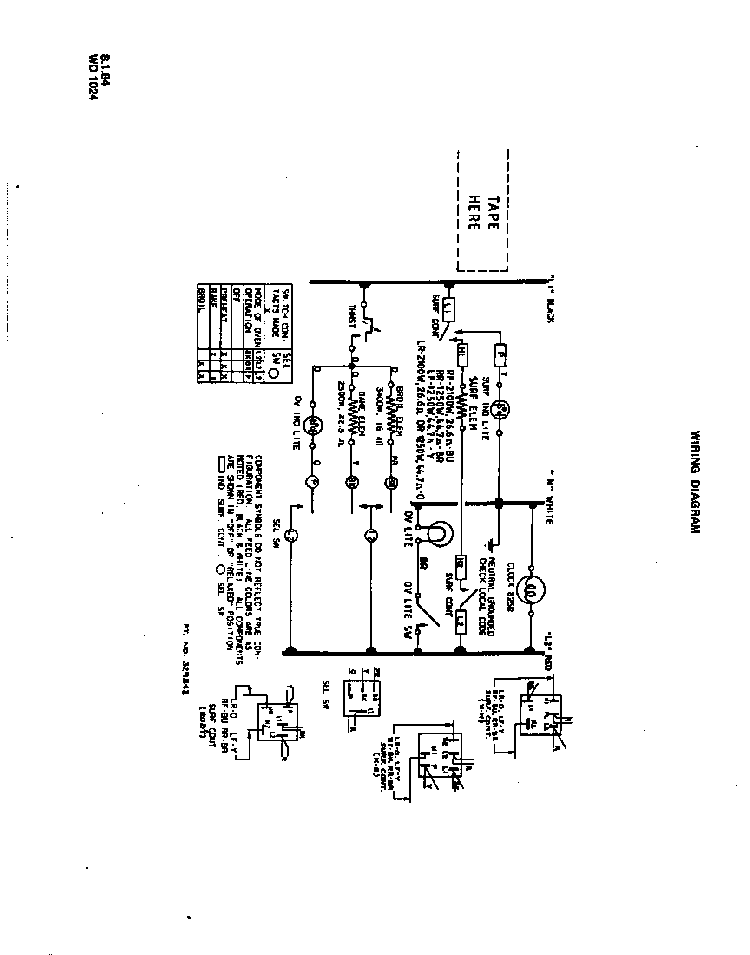 Wiring Diagram Diagram and Parts List for 2453*AA  Roper Range