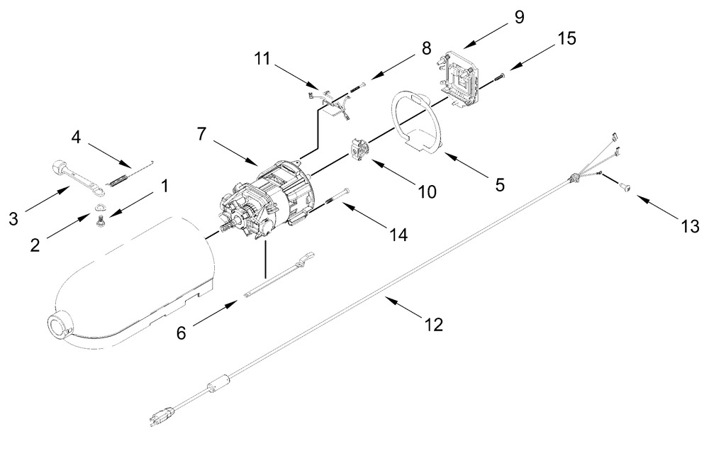 Motor And Control Unit Parts Diagram and Parts List for 5KSM150PSPPT5 5KSM150PSPAC5-5KSM150PSPBM5-5KSM150PSPDR5 Whirlpool Mixer