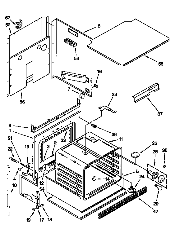 Oven Diagram and Parts List for KEBS107BBWH2  KitchenAid Wall Oven