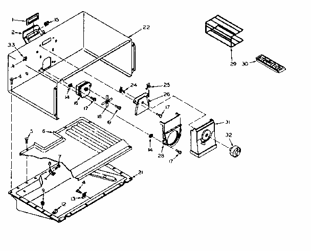 Freezer Parts Diagram and Parts List for 106W16E  Kenmore Refrigerator