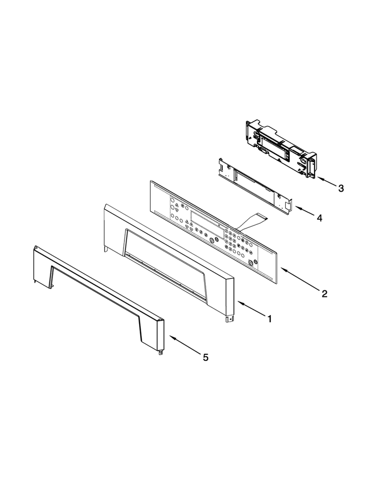 Control Panel Parts Diagram and Parts List for RBS307PVB04  Whirlpool Wall Oven