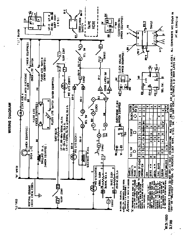 Wiring Diagram Diagram and Parts List for 2276*1A  Roper Range