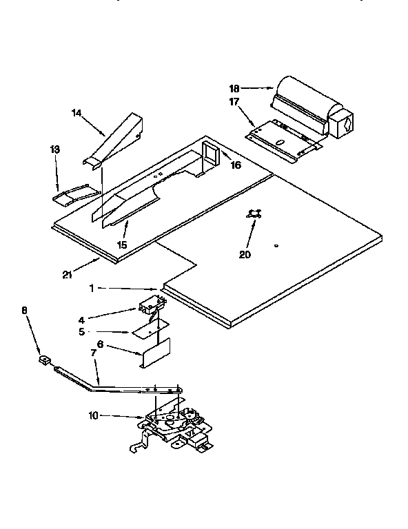 Vent And Latch Diagram and Parts List for KEBS107BBWH3  KitchenAid Wall Oven
