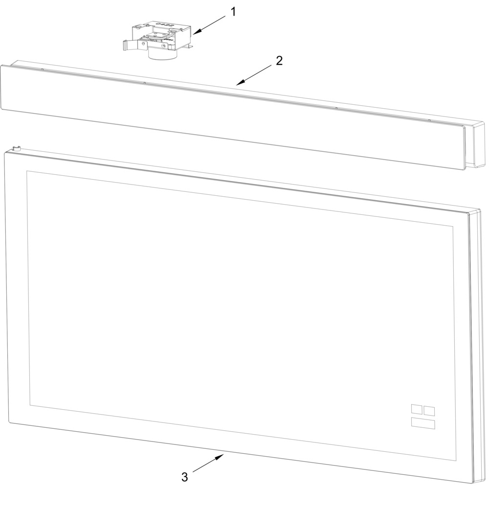 Door And Vent Door Parts Diagram and Parts List for KMMF330PWH02  Whirlpool Microwave