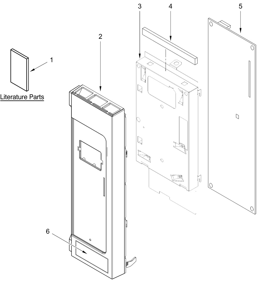Control Panel Parts Diagram and Parts List for YAMV2307PFW11,YAMV2307PFS11  Whirlpool Microwave