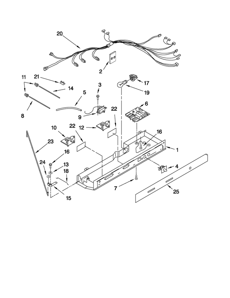 Control Parts Diagram and Parts List for 10641563805  Kenmore Refrigerator