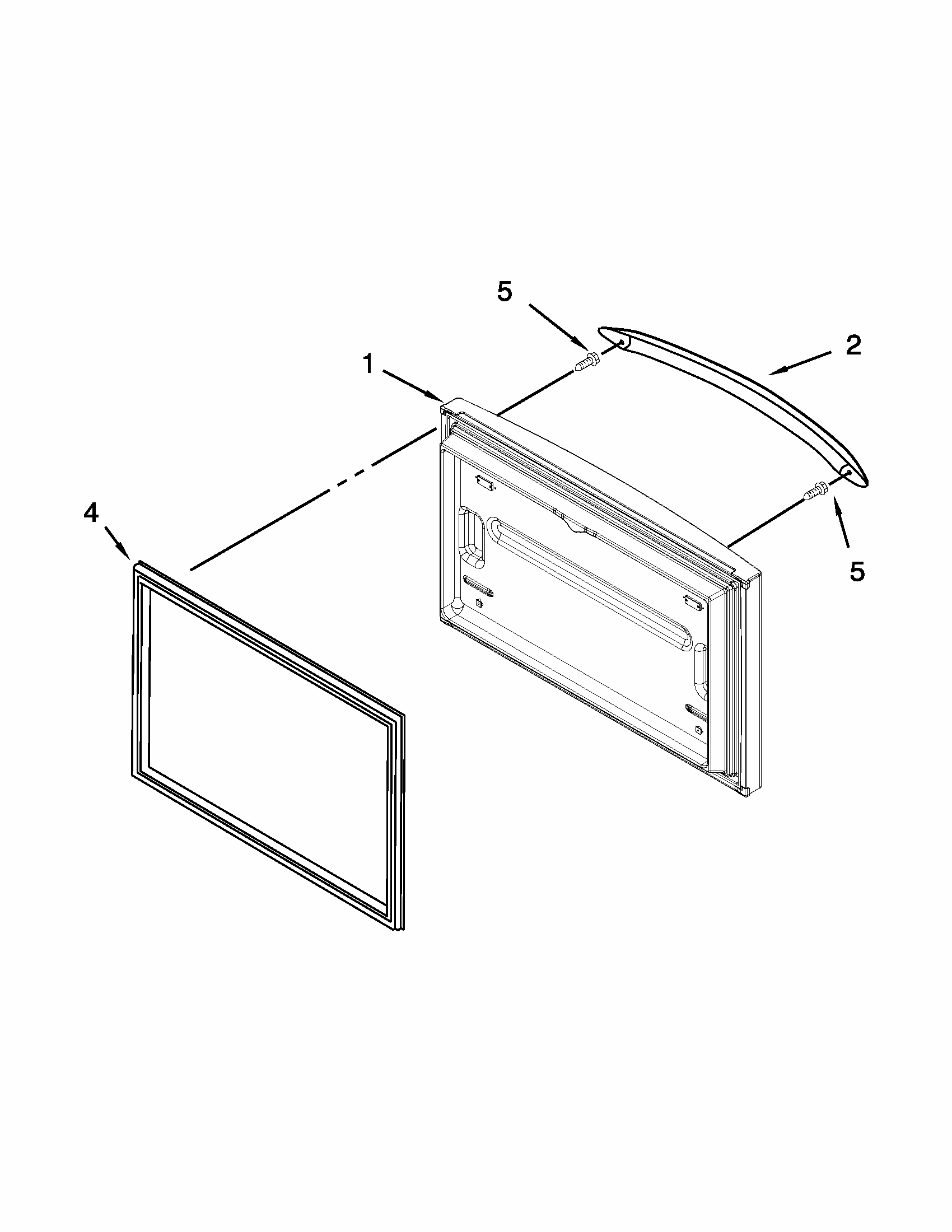 Freezer Door Diagram and Parts List for 59679533019  Kenmore Refrigerator