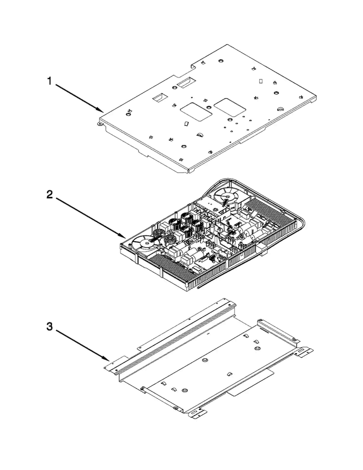 Interior Parts Diagram and Parts List for WFI910H0AS1  KitchenAid Range