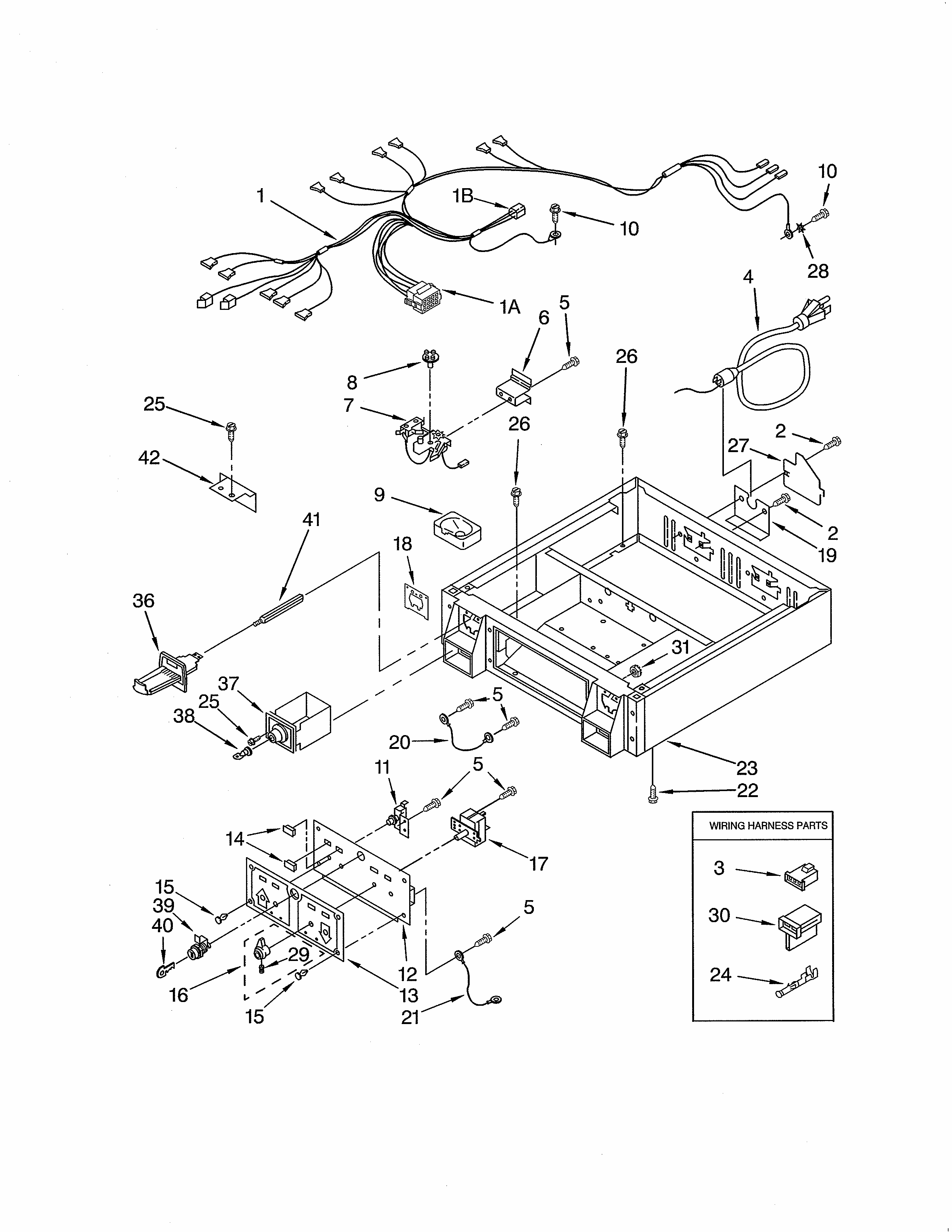 Control Panel/separator Diagram and Parts List for 11072182103  Kenmore Dryer