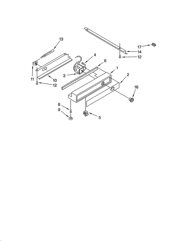 Freezer Control Panel Parts Diagram and Parts List for KCCS36FJT00  KitchenAid Refrigerator