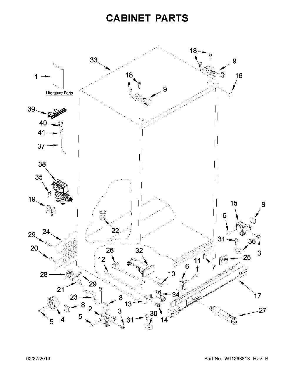 Cabinet parts Diagram and Parts List for 10651115711  Kenmore Refrigerator