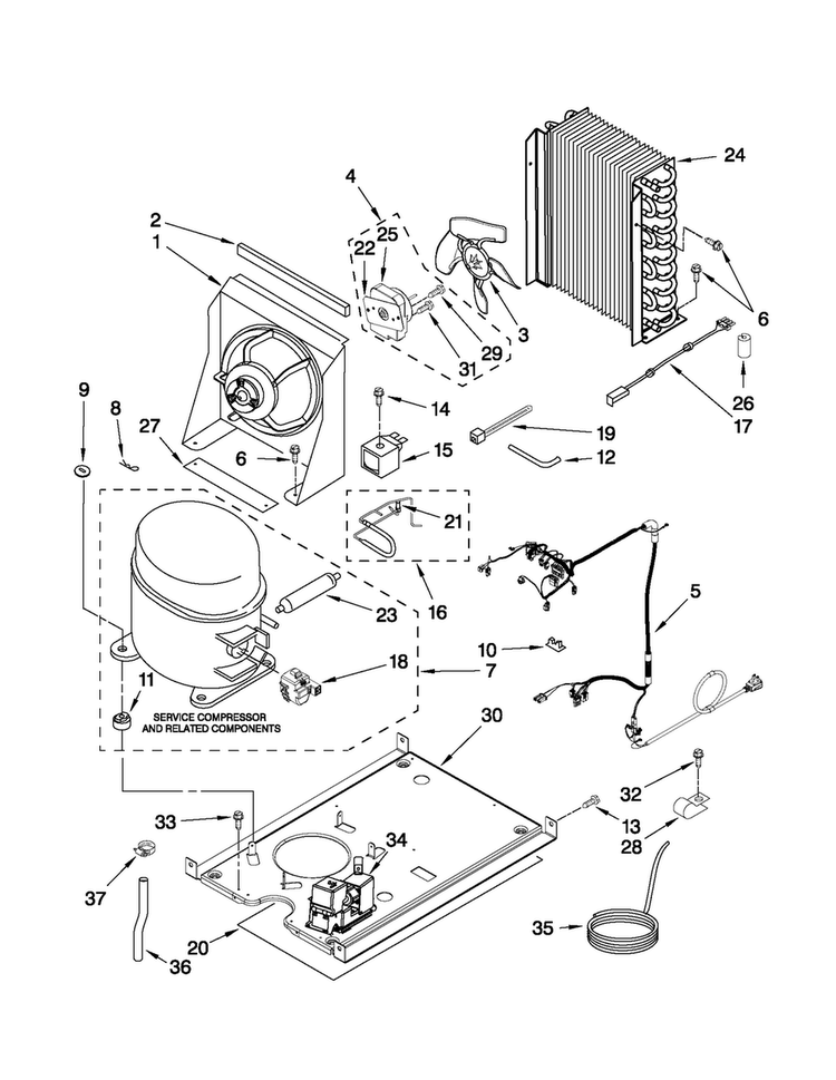 Unit Parts Diagram and Parts List for 10689582706  Kenmore Ice Maker