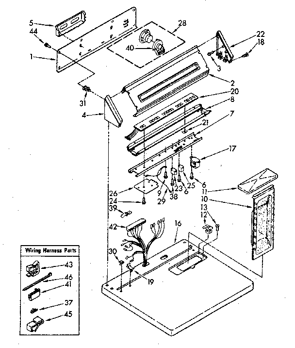 Top And Console Diagram and Parts List for LE9800XSN0  Whirlpool Dryer